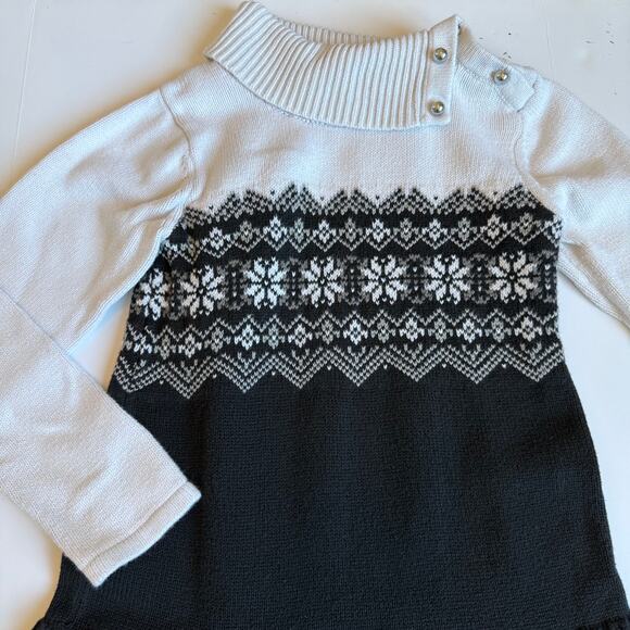Janie and Jack Fair Isle Sweater Dress 6 - Picture 4 of 10